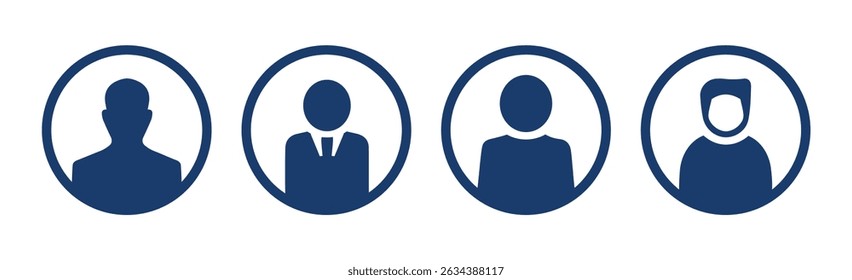 User profile icon set. Avatar, user profile, person icon, gender neutral silhouette, profile picture. Suitable for social media profiles, icons. User icon vector set. Profile and people.