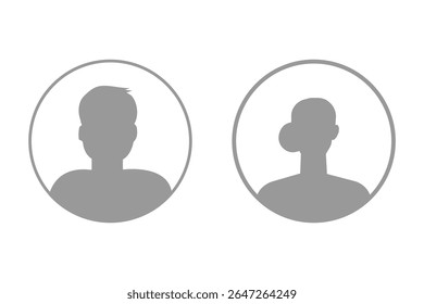 user profile icon set. Avatar, user profile, person icon, gender neutral silhouette, profile picture. Suitable for social media profiles, icons, screensavers and as a template. profiles for unknown. 