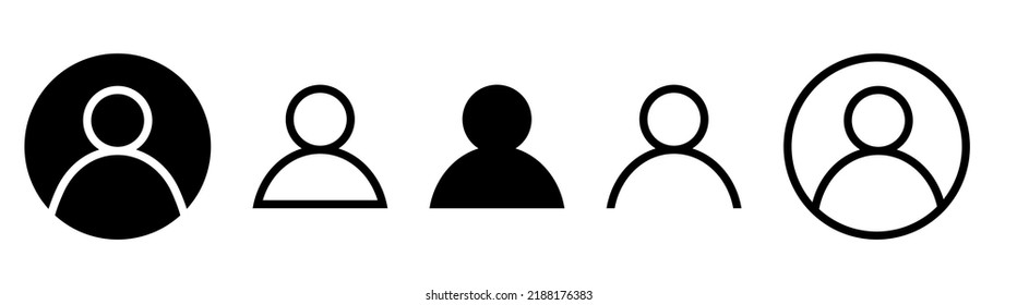 User profile icon set.Set of flat style vector avatar person icons. Access authentication icon vector illustration.User profile icons on wite background. Vector illustration 
