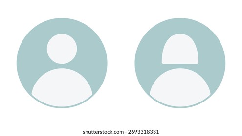 Benutzerprofil Symbolsatz männliche und weibliche Avatar Symbole im minimalen flachen Design Vektorgrafik-Design