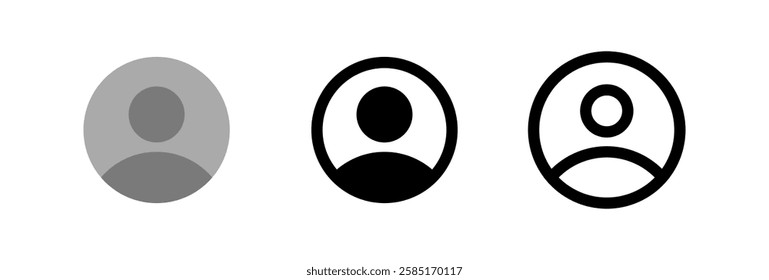 User profile icon set. man icon.