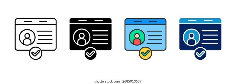 Ícone de perfil de usuário define coleção de vários estilos