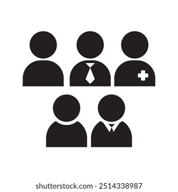 Conjunto de iconos de perfil de usuario. Perfil, silueta de la gente, persona, avatar, colección de Vector de Botón Registrarse.