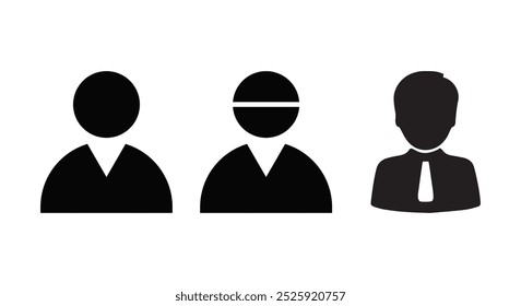 User profile icon set. people silhouette avatar