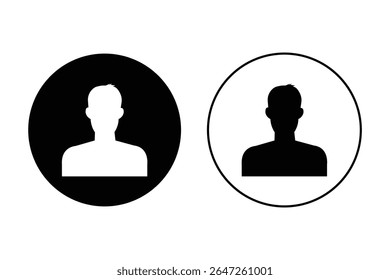 User profile icon set. Profile, people silhouette, person, avatar, sign up button vector collection. Profile user icons set. Person profile avatar with account symbol. Black Flat vectors. User ID. 
