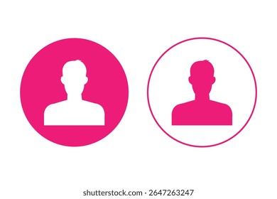 User profile icon set. Profile, people silhouette, person, avatar, sign up button vector collection. User icon set. Line and glyph user avatar. Profile user icon. Suitable for social media profiles.