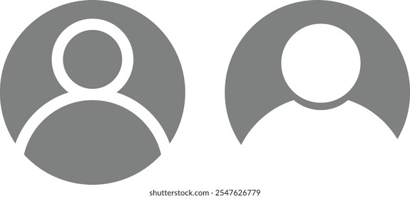 user profile icon set. User Symbol. Editable stroke. profile default avatar sign. portrait icon.