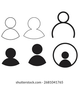 ícone de perfil de usuário definir vetor