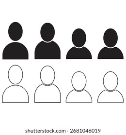 Benutzerprofil, Symbolsatz, Vektor