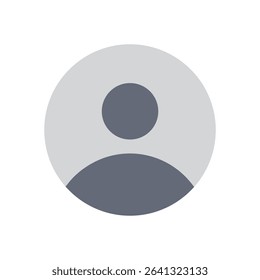 User profile icon with silhouette and circular design