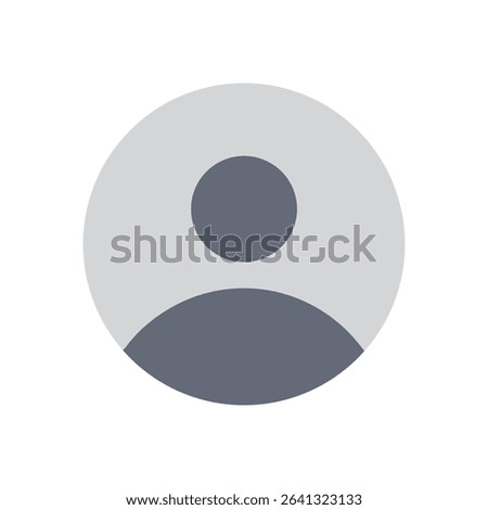 User profile icon with silhouette and circular design