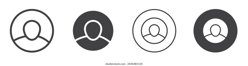 User profile icon Simple outline vector logo