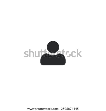User Profile Icon – Simple Person Silhouette