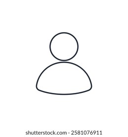 User or Profile icon symbol vector sign isolated on white background illustration for graphic and web design