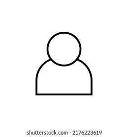 Icono de perfil de usuario en diseño plano de moda sobre fondo blanco