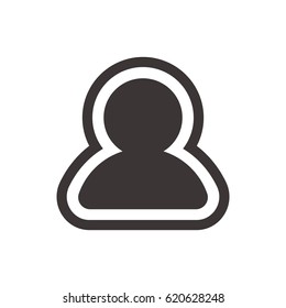 User profile icon in trendy flat style isolated on white background. User silhouette symbol for your web site design, logo, application or UI. Vector illustration, EPS10.