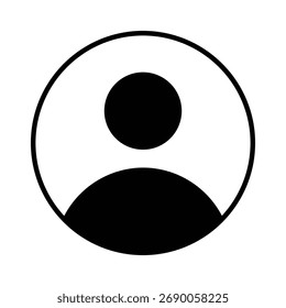 User profile icon vector. Avatar or person icon. Profile picture, portrait symbol.