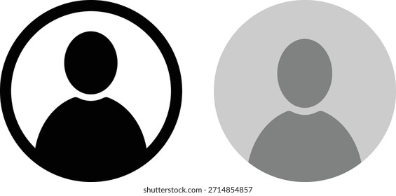 Vector de icono de perfil de usuario. Avatar o icono de persona. Persona y Perfil, silueta del usuario aislada en el fondo	