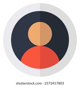 User profile icon vector isolated on white background.