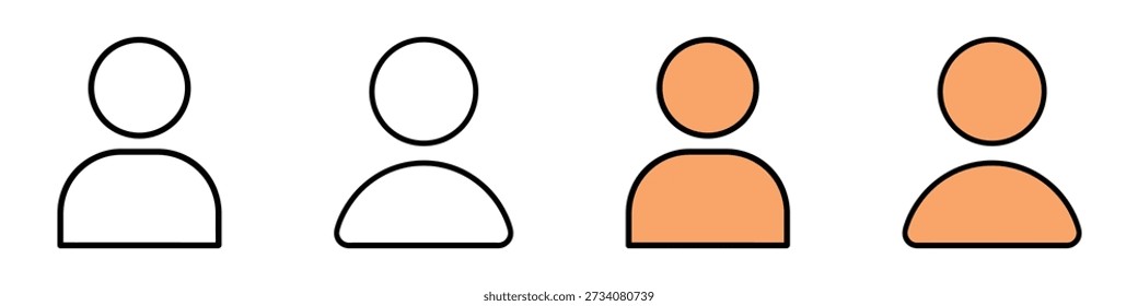 User profile icon vector. person, account user symbol. vector illustration.