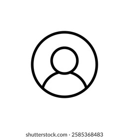 user profile iconVector illustration in black