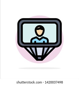 User, Profile, Id, Login Abstract Circle Background Flat color Icon