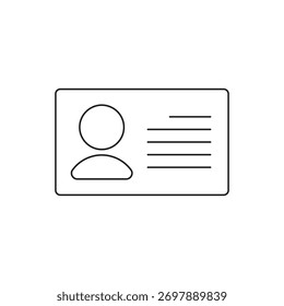 Perfil de usuario con tarjeta de Identificación, que simboliza identidad o detalles.