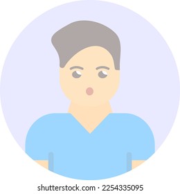 User Profile Line Flat Light Vector Icon Design