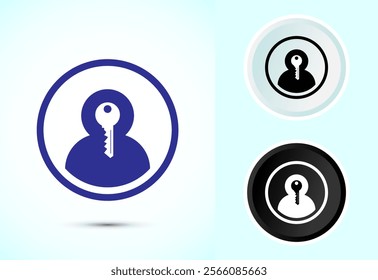 User profile login icon design illustration. Access authentication icon