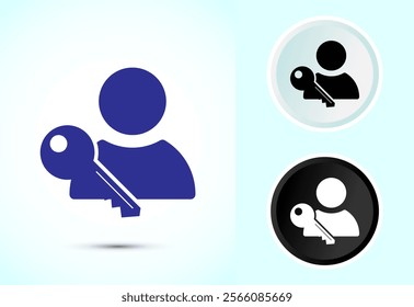 User profile login icon design illustration. Access authentication icon