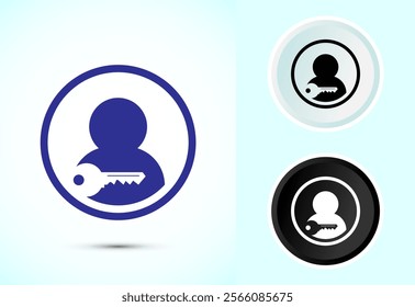 User profile login icon design illustration. Access authentication icon