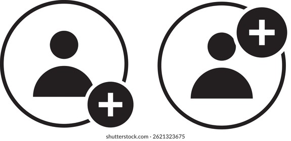 Conjunto de Vectores de icono de Inicio de sesión de perfil de usuario. Silueta de contacto. Perfil de línea de grupo social. símbolo de signo y signo de persona
