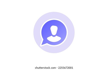 User profile login person. face silhouette icon vector illustration