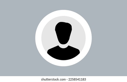 User profile login person. face silhouette icon vector illustration