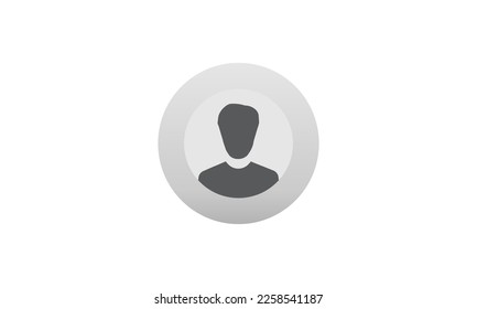 User profile login person. face silhouette icon vector illustration