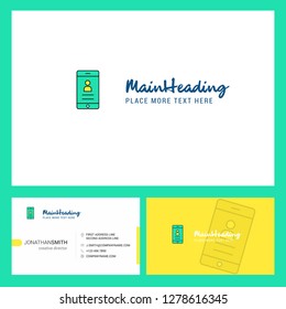 User profile Logo design with Tagline & Front and Back Busienss Card Template. Vector Creative Design