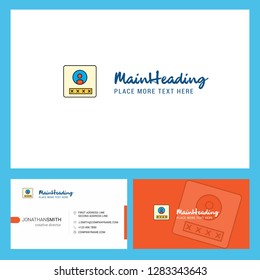 User profile Logo design with Tagline & Front and Back Busienss Card Template. Vector Creative Design