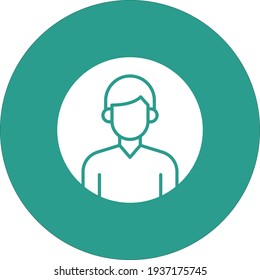 User, profile, male icon vector image. Can also be used for information technology. Suitable for use on web apps, mobile apps and print media.