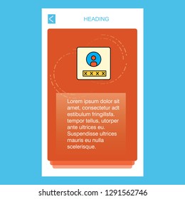 User profile mobile vertical banner design design. Vector