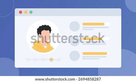 User profile page banner with avatar