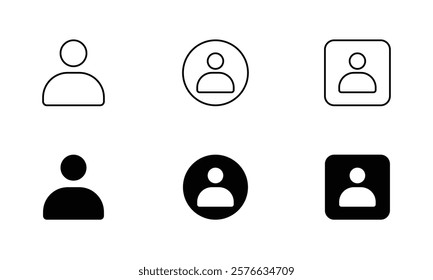 User, profile, people, account, avatar, username, member, admin, social Outline signs and more, perfect for websites, apps, and print projects; these scalable icons are fully customizable for print.