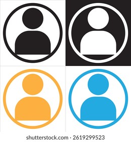 User, Profile and people icon. eps 10 AI