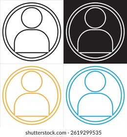 User, Profile and people icon. eps 10 AI