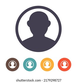 Perfil de usuario, icono Personas aislado en fondo blanco