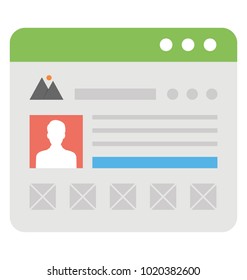 
User profile, personal information flat icon
