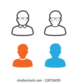 User Profile Picture Icon Vector Set