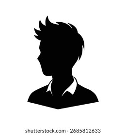 Ilustración de Arte vectorial de silueta de perfil de usuario