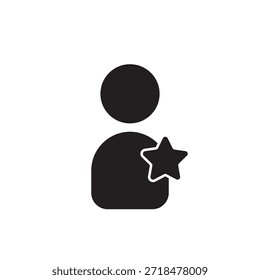 Perfil de usuario con icono de estrella que indica usuario favorito, destacado o prioritario.
