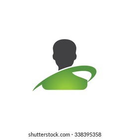 user profile swoosh icon logo