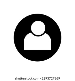 Símbolo de perfil de usuario Icono Icono Diseño Ilustración en fondo blanco..eps